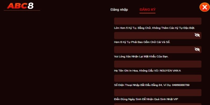 Bạn thực hiện đăng ký theo hướng dẫn tại sân chơi Bạn thực hiện đăng ký theo hướng dẫn tại sân chơi